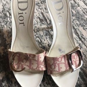 Diorissimo C & D Initials Slide Mule Sandals